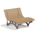 HOME DELUXE Wellenliege NIRA Braun Grau WPC Gartenliege Bild 2