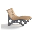 HOME DELUXE Wellenliege NIRA Braun Grau WPC Gartenliege Bild 3