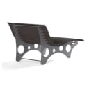 HOME DELUXE Wellenliege NIRA Braun Grau WPC Gartenliege Bild 4