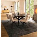 HOME DELUXE Esstisch AVENTI Ausziehbar Dunkelbraun Metallgestell Bild 1