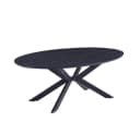 HOME DELUXE Esstisch Oval AVENTIS Light Oak Schwarz Bild 2