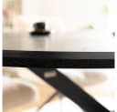 HOME DELUXE Esstisch Oval AVENTIS Light Oak Schwarz Bild 4