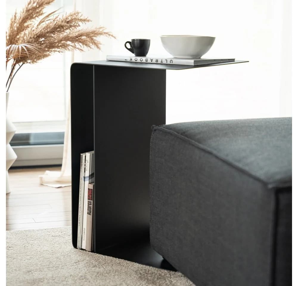 HOME DELUXE Beistelltisch ZIMA Schwarz Stahl Made in Germany - Bild 2