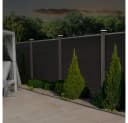 HOME DELUXE Pfostenkappe mit Solar LED Beleuchtung Schwarz Bild 1