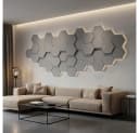 HOME DELUXE Akustikplatte Hexagon selbstklebend SILENT, 10-Stk. Hellgrau Bild 2