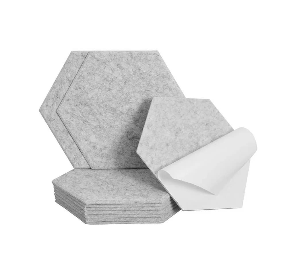 HOME DELUXE Akustikplatte Hexagon selbstklebend SILENT, 10-Stk. Hellgrau - Bild 4
