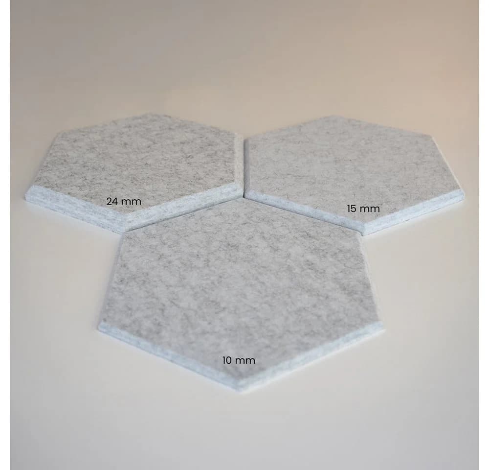 HOME DELUXE Akustikplatte Hexagon selbstklebend SILENT, 10-Stk. Hellgrau - Bild 5