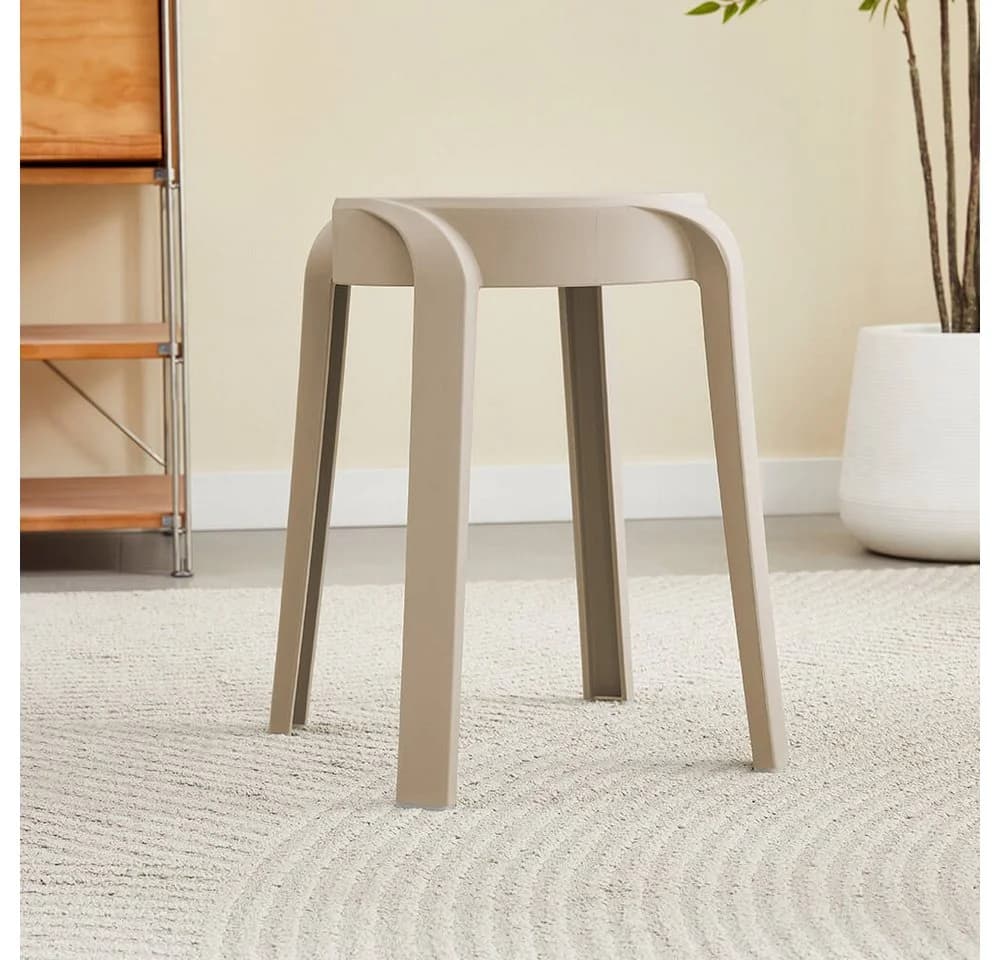 HOME DELUXE Hocker Stapelhocker NIVO (4 St) Esszimmerhocker Fußhocker Rund