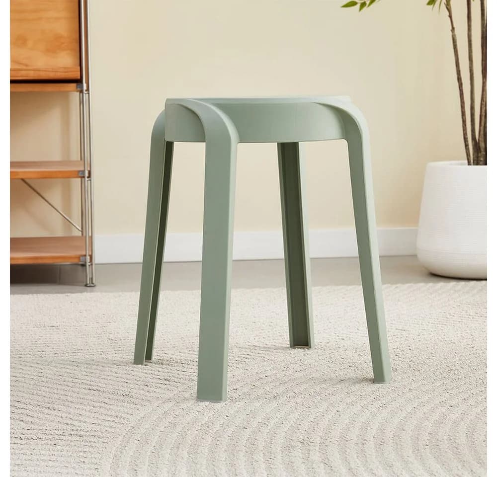 HOME DELUXE Hocker Stapelhocker NIVO 4 St. Esszimmerhocker, Fußhocker, Rund