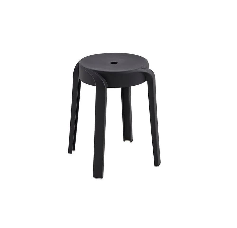 HOME DELUXE Stapelhocker NIVO 6er Set Schwarz Polypropylen - Bild 2