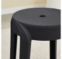 HOME DELUXE Stapelhocker NIVO 6er Set Schwarz Polypropylen Bild 3