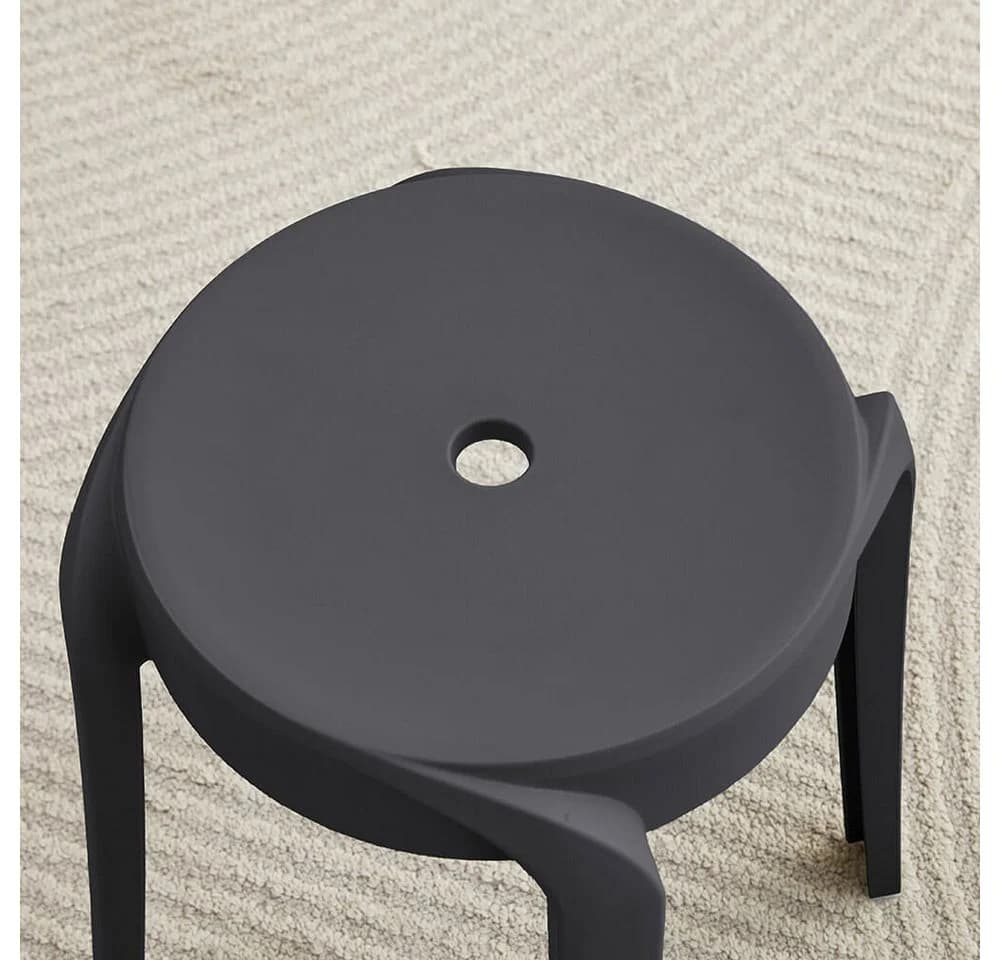 HOME DELUXE Stapelhocker NIVO 6er Set Schwarz Polypropylen - Bild 4