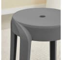 HOME DELUXE Stapelhocker NIVO Grau Polypropylen Bild 3