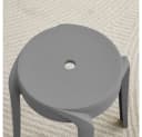 HOME DELUXE Stapelhocker NIVO Grau Polypropylen Bild 5