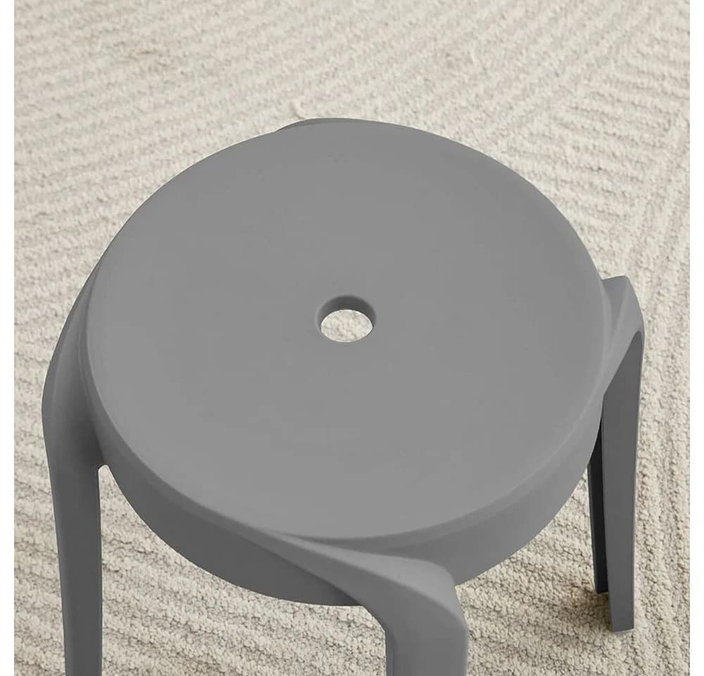 HOME DELUXE Stapelhocker NIVO Grau Polypropylen - Bild 5