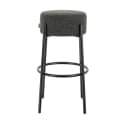 HOME DELUXE Barhocker OLIN Teddy-Bouclé Bezug Anthrazit Bild 2