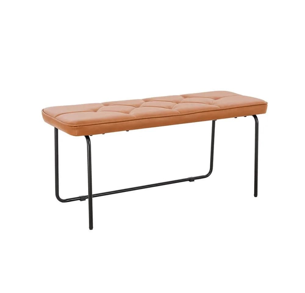 Home Deluxe Retrobank GINO Sitzbank Braun/Cognac PU Leder