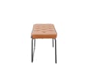Home Deluxe Retrobank GINO Sitzbank Braun/Cognac PU Leder Bild 4