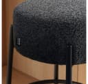 HOME DELUXE Barhocker OLIN Teddy-Bouclé Bezug Anthrazit Bild 4