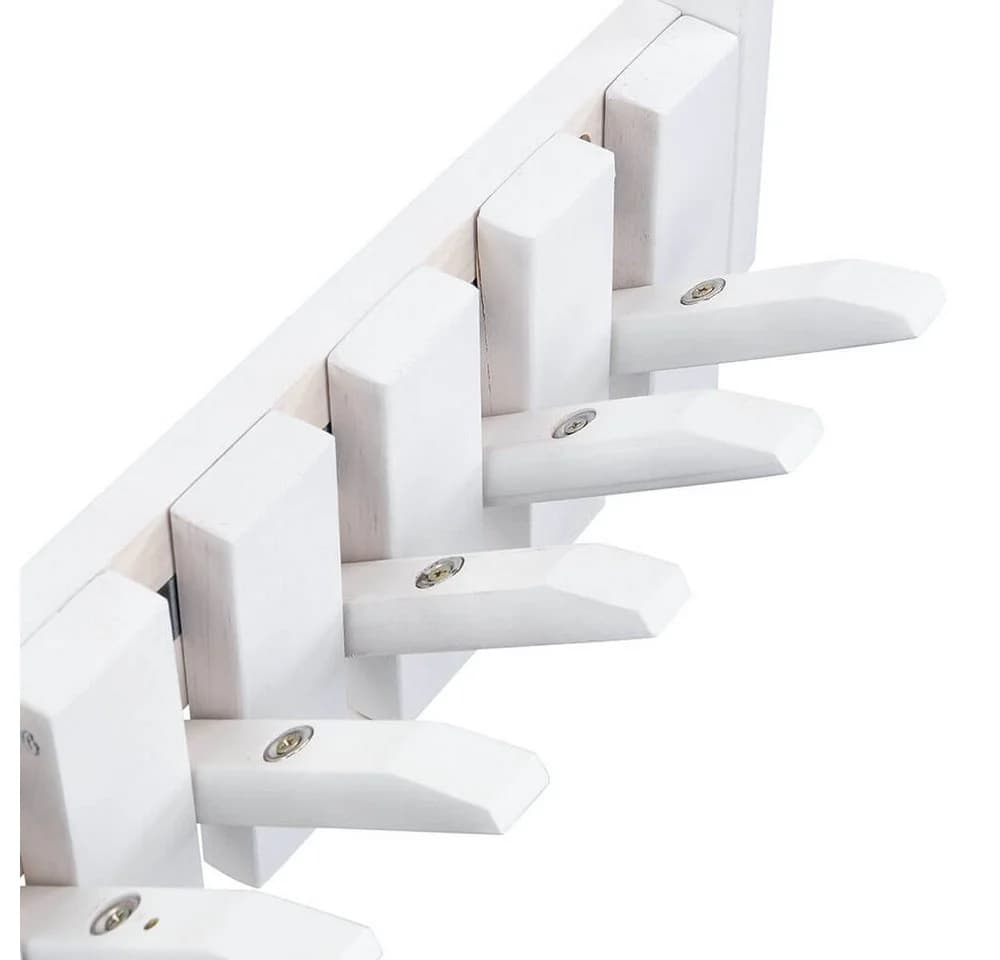 HOME DELUXE Garderobenleiste PORTE, 4 Haken, bewegliche Haken, Garderobe aus Holz - Bild 3