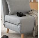 HOME DELUXE Sessel Schlafsessel SNOOZE Grau 3-in-1 Design Bild 4