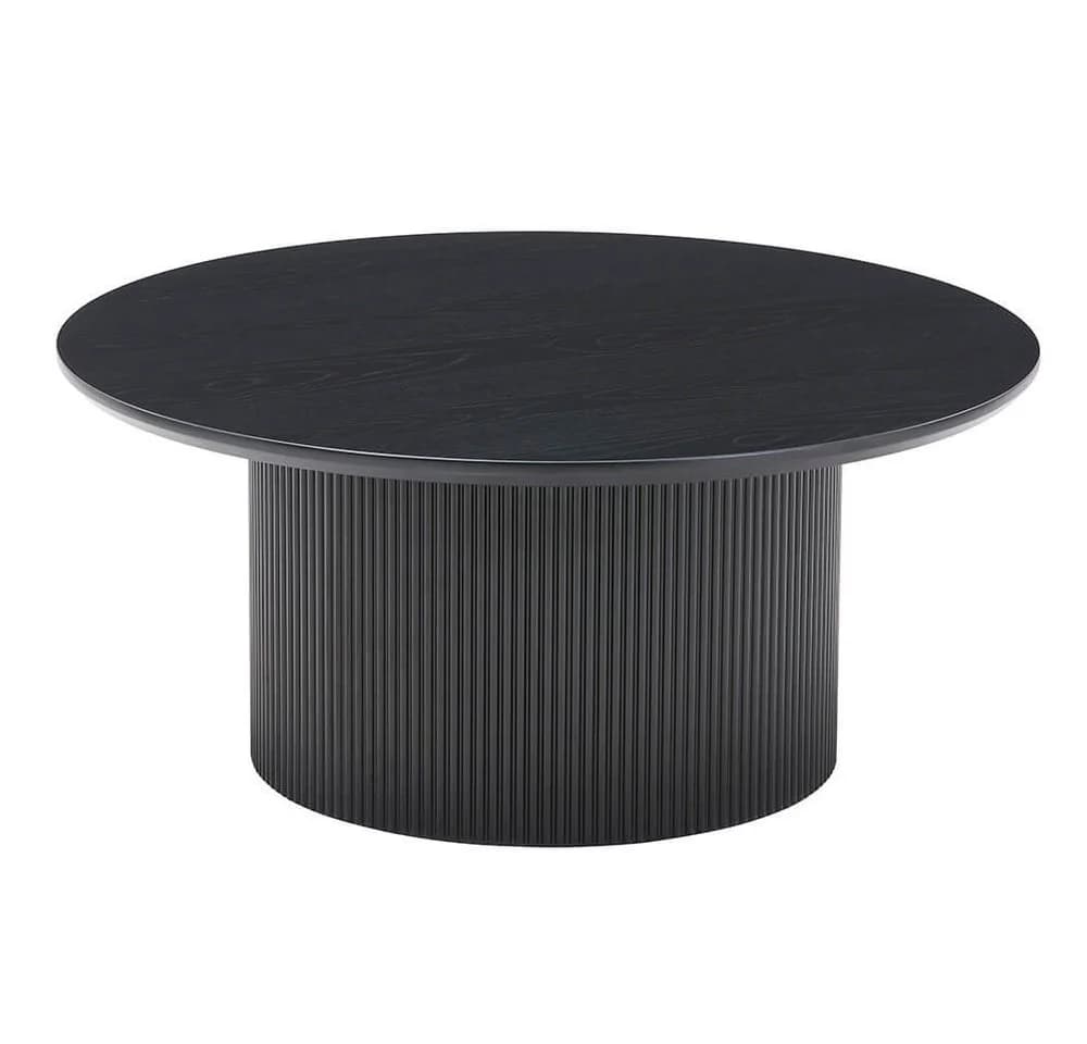 HOME DELUXE Couchtisch Rund ADELINA Dark Oak Japandi - Bild 2