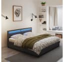HOME DELUXE LED Familienbett NUBE 270x200 cm Kunstleder Bild 1