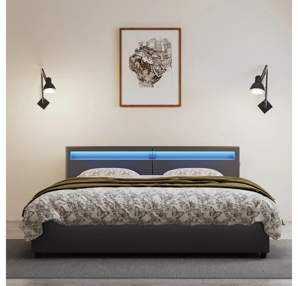 HOME DELUXE LED Familienbett NUBE 270x200 cm Kunstleder - Bild 3