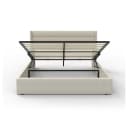 HOME DELUXE LED Bett SORINA 140/160/180/200 Beige mit LED-Beleuchtung Bild 1