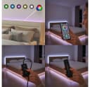 HOME DELUXE LED Bett SORINA 140/160/180/200 Beige mit LED-Beleuchtung Bild 3