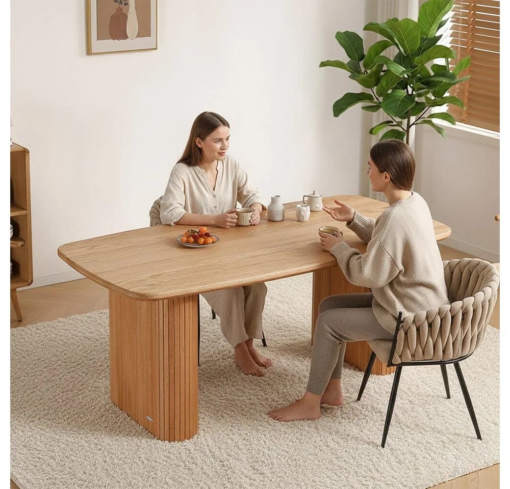 HOME DELUXE Esstisch Eiche geölt ARENOS, Echtholztisch, Hochwertiges Eichenholz - Bild 3