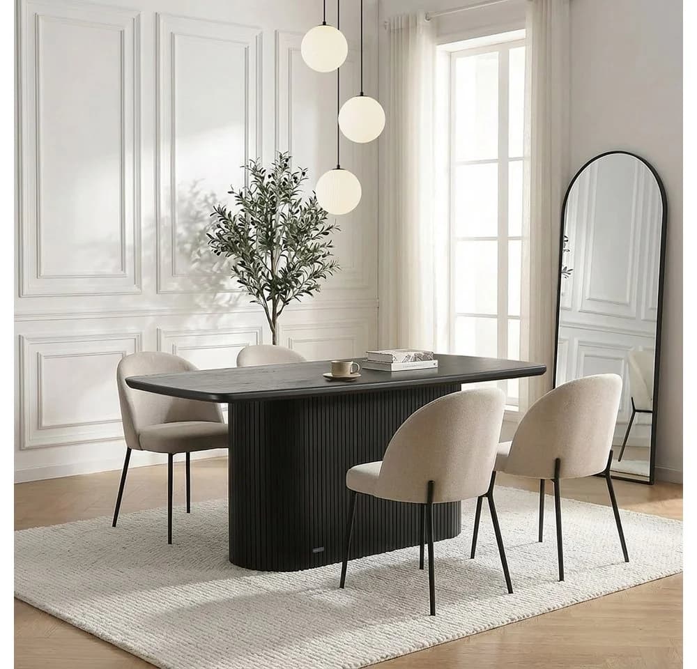 HOME DELUXE Esstisch Eiche geölt RABOS Schwarz - Bild 2
