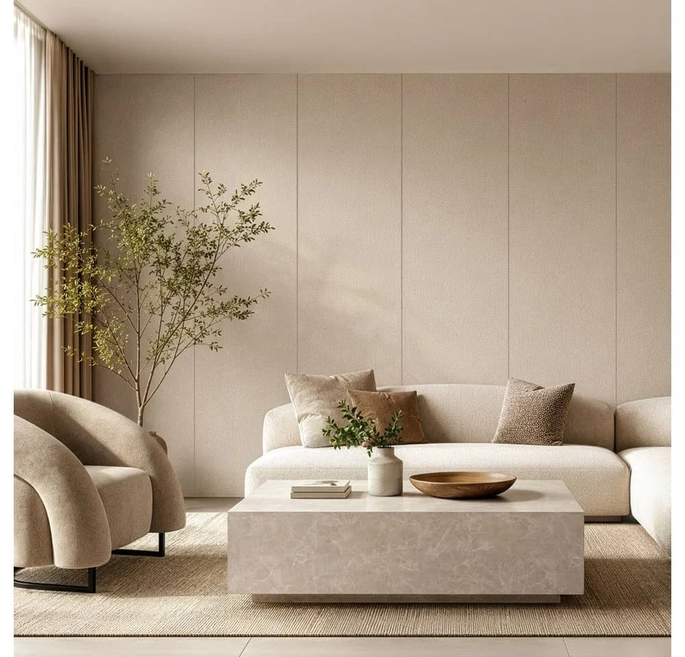 HOME DELUXE Wandpaneel VENOM Leinenbeige PVC Wandverkleidung 4-tlg
