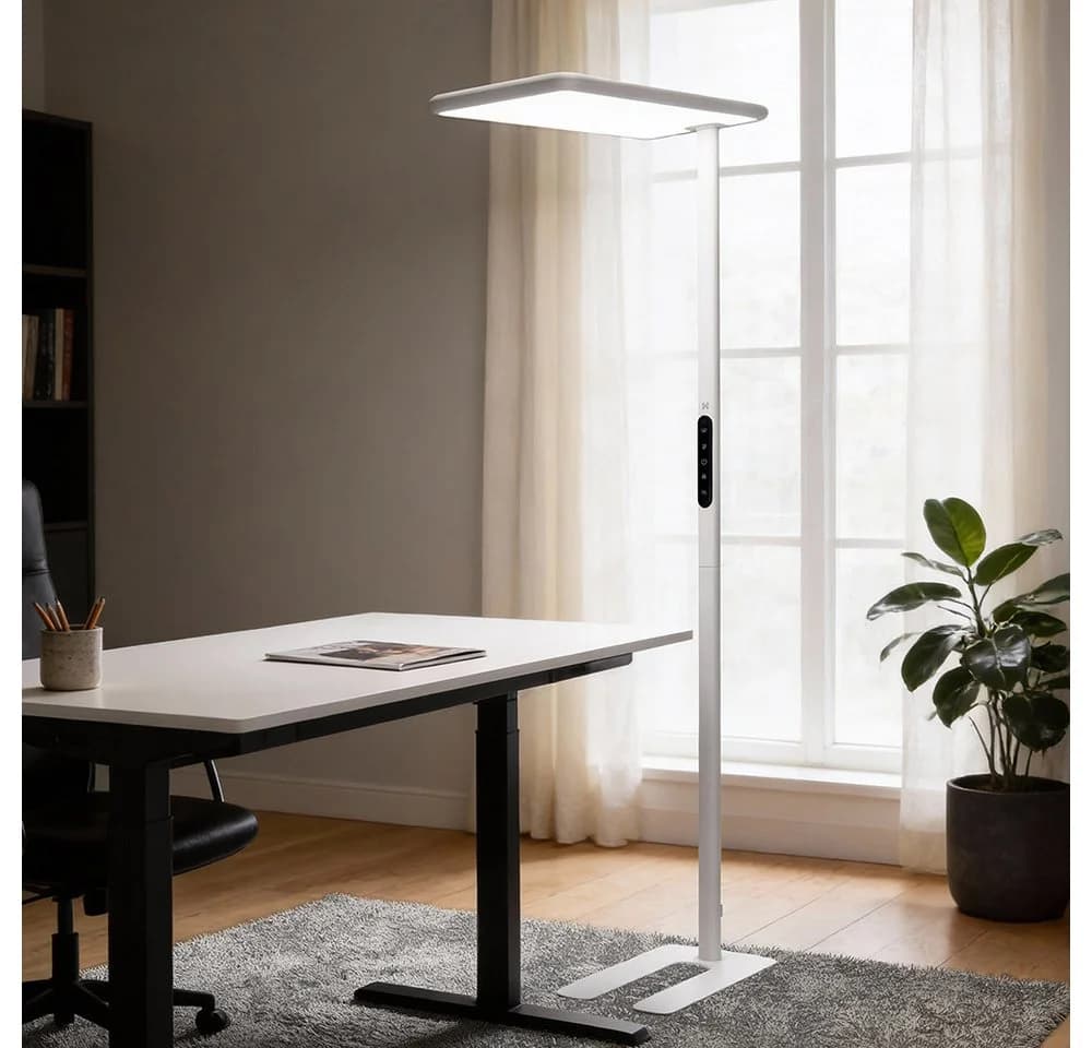 Home Deluxe LED Stehlampe VEKOR Tageslichtweiß Bürolampe