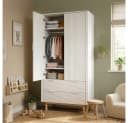 HOME DELUXE Kleiderschrank COCO Weiß mit Schubladen & Kleiderstangen Bild 1