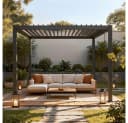 HOME DELUXE Lamellenpavillon ROVAS Anthrazit mit verstellbaren Lamellen Bild 2