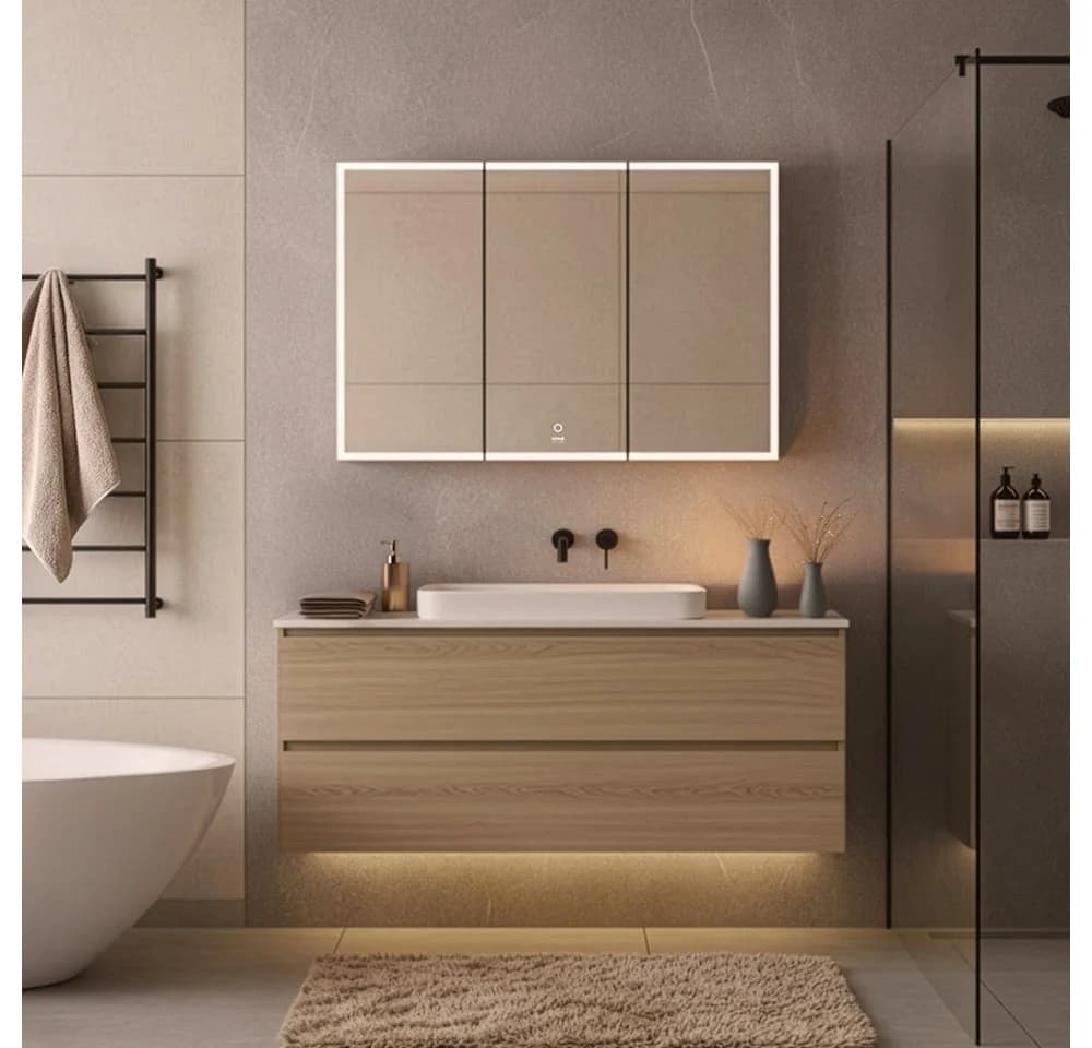 HOME DELUXE LED-Spiegelschrank EVE Schwarz Anti-Beschlag-System - Bild 2