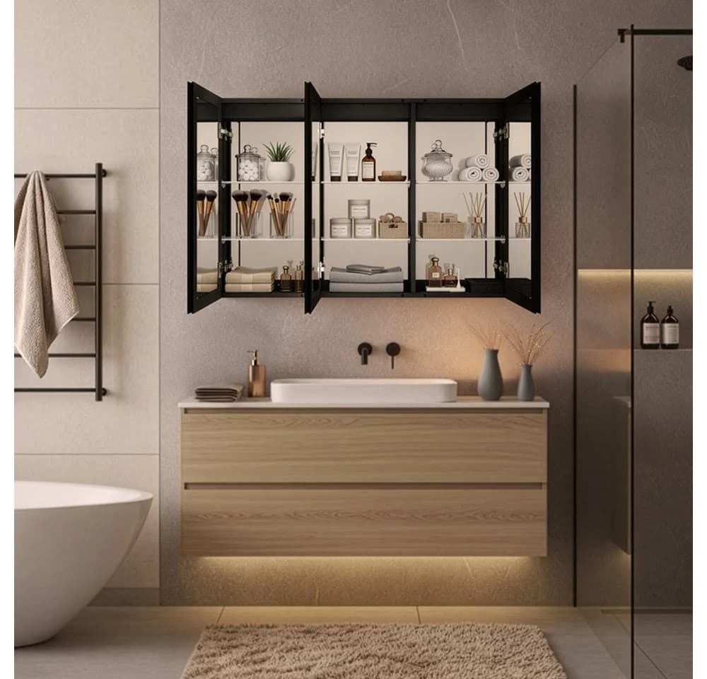 HOME DELUXE LED-Spiegelschrank EVE Schwarz Anti-Beschlag-System - Bild 3