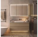 HOME DELUXE Badezimmerspiegelschrank EVE LED Schwarz Bild 1