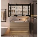 HOME DELUXE Badezimmerspiegelschrank EVE LED Schwarz Bild 3