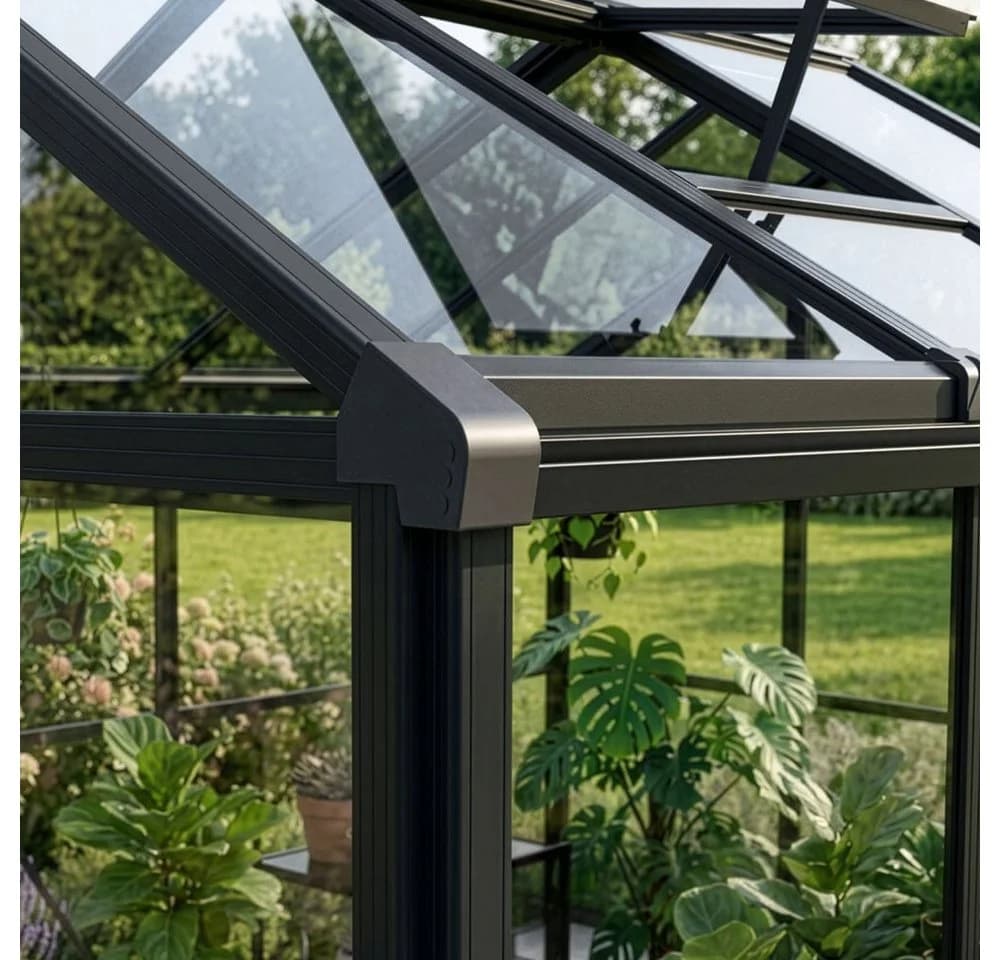 HOME DELUXE Gewächshaus ALBORA Schwarz Polycarbonat - Bild 5