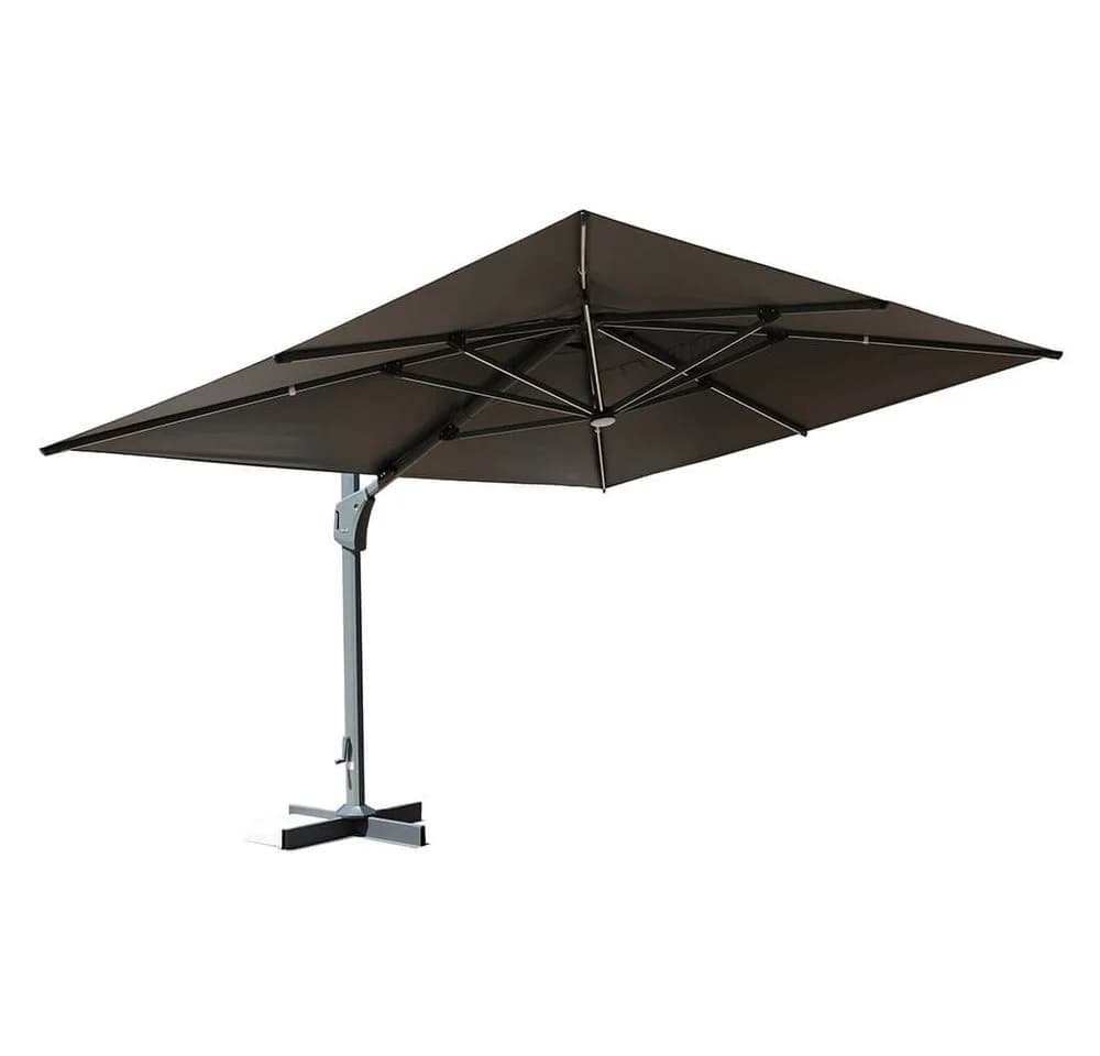 HOME DELUXE Sonnenschirm LED DIARO Grau 400x300 cm 360° Drehfunktion - Bild 2