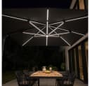 HOME DELUXE Sonnenschirm LED DIARO Grau 400x300 cm 360° Drehfunktion Bild 3