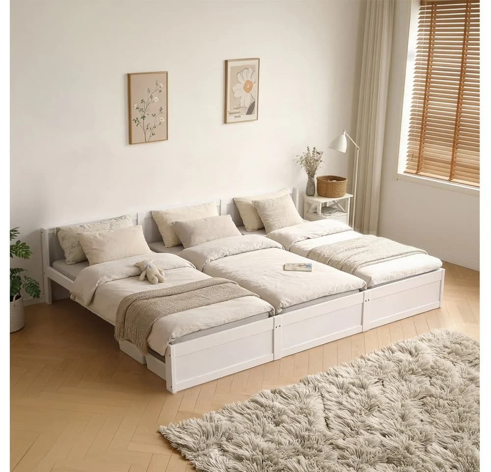 Home Deluxe Familienbett 270x200 cm mit Matratze Kiefernholz - Bild 2