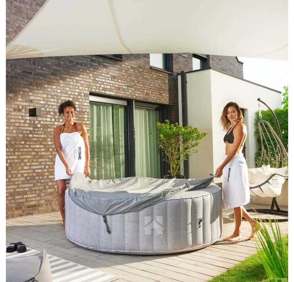 HOME DELUXE Whirlpool SPLASH Aufblasbar Grau mit Sonnendach - Bild 3