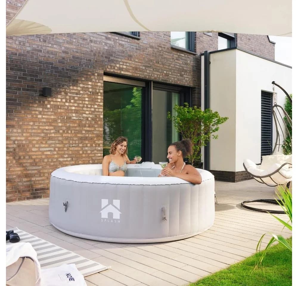 HOME DELUXE Whirlpool SPLASH Aufblasbar Grau mit Sonnendach - Bild 4