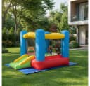 HOME DELUXE Hüpfburg FABI mit Gebläse & Basketballkörben Bild 1