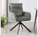 HOME DELUXE Esszimmerstuhl ALUNA mit Armlehne Grün 360° Drehfunktion Bild 5