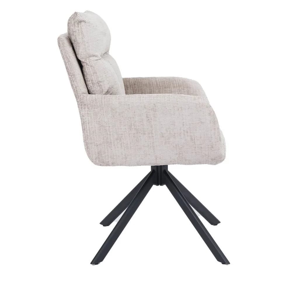 HOME DELUXE Esszimmerstuhl ALUNA mit Armlehne 6er Set Grün 360° Drehfunktion - Bild 4