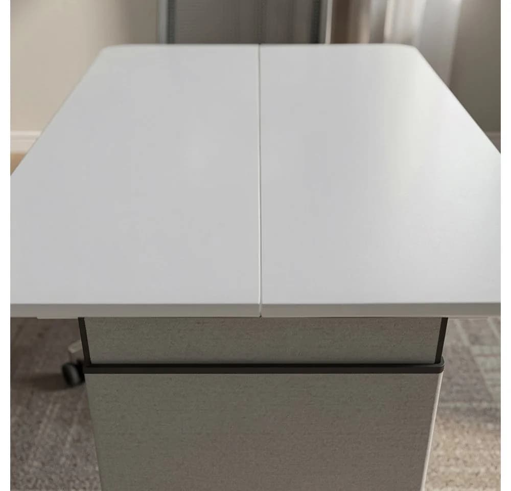 HOME DELUXE ELMO Höhenverstellbarer Schreibtisch Weiß - Bild 4